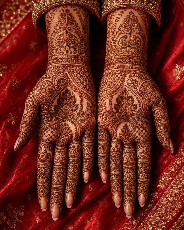 Bold Arabic Trail mehndi design