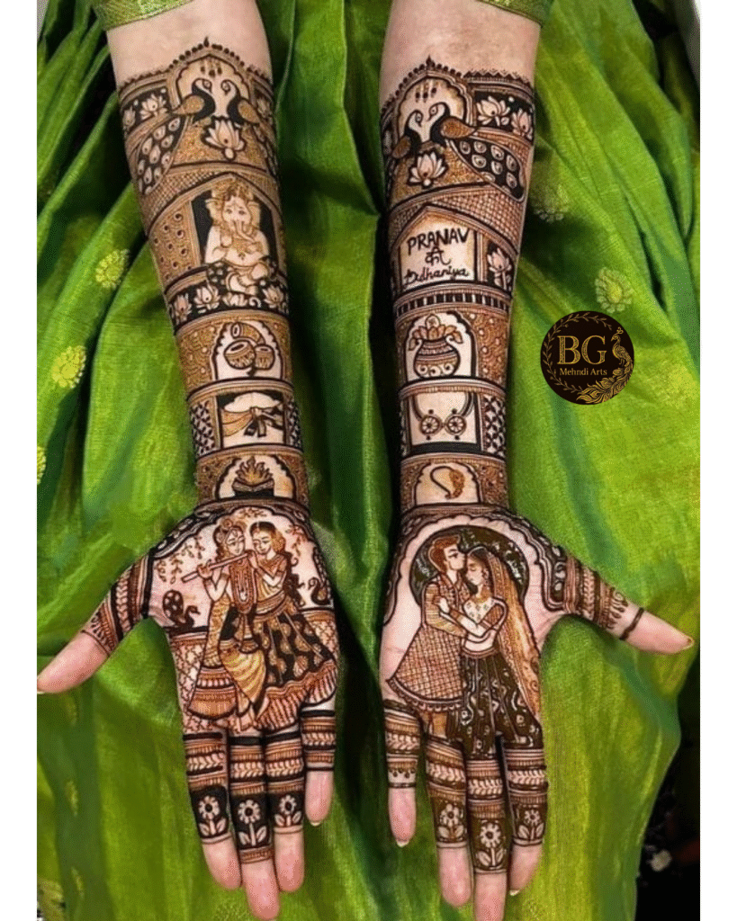 Groom Mehndi Design by Professional Artist