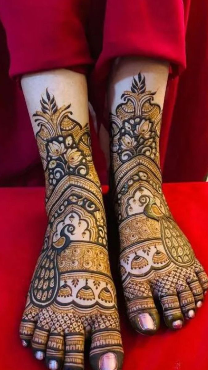 Arabic Rose Feet Mehndi Design for Eid & Weddings mehndi design