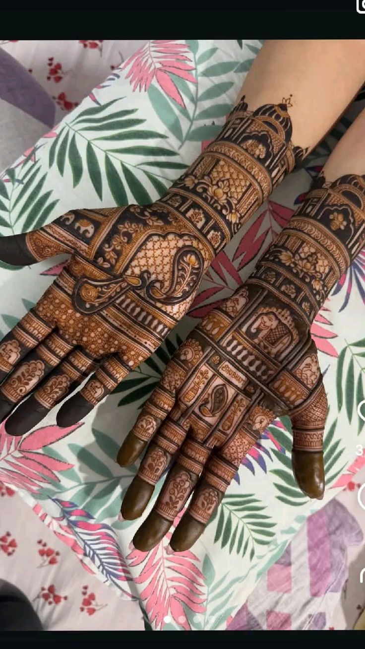 Royal Bridal Peacock Mehndi Design for Full Hands mehndi design