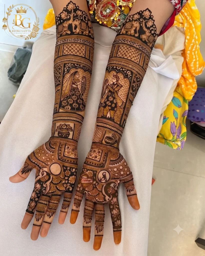 Beeru Gupta showcasing her intricate Mehndi art and design portfolio.