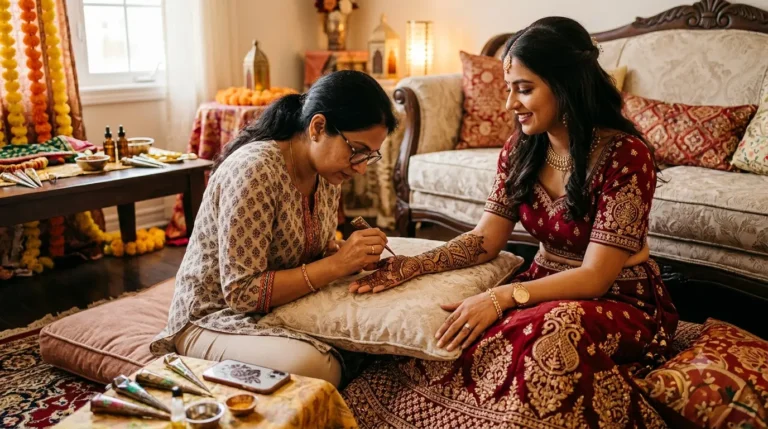 Professional mehndi artist providing home service near me